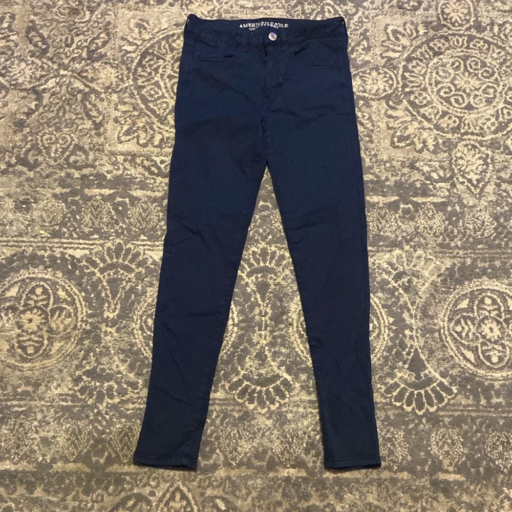 American Eagle Blue Hi-Rise Jegging Pants Size 6